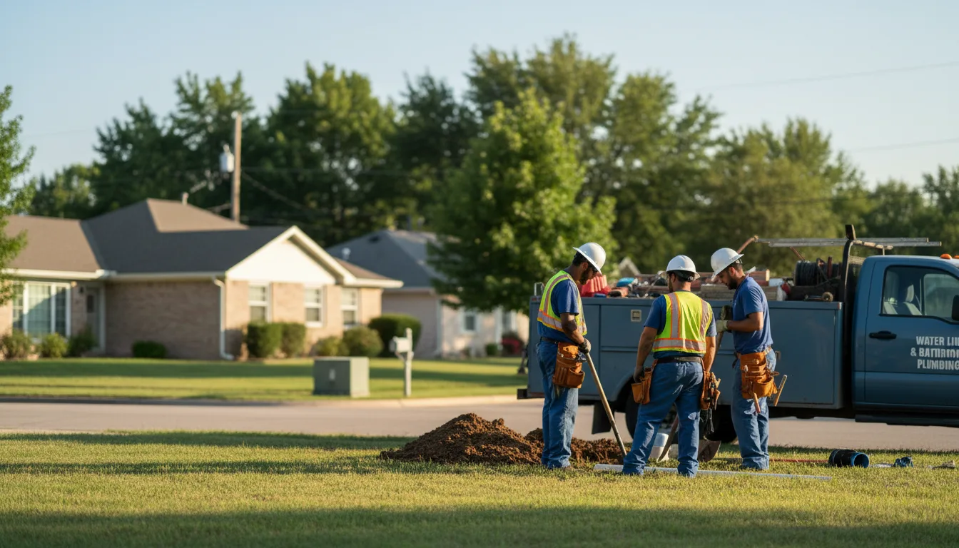 Residential water line and bathroom plumbing service in Raymond, OH